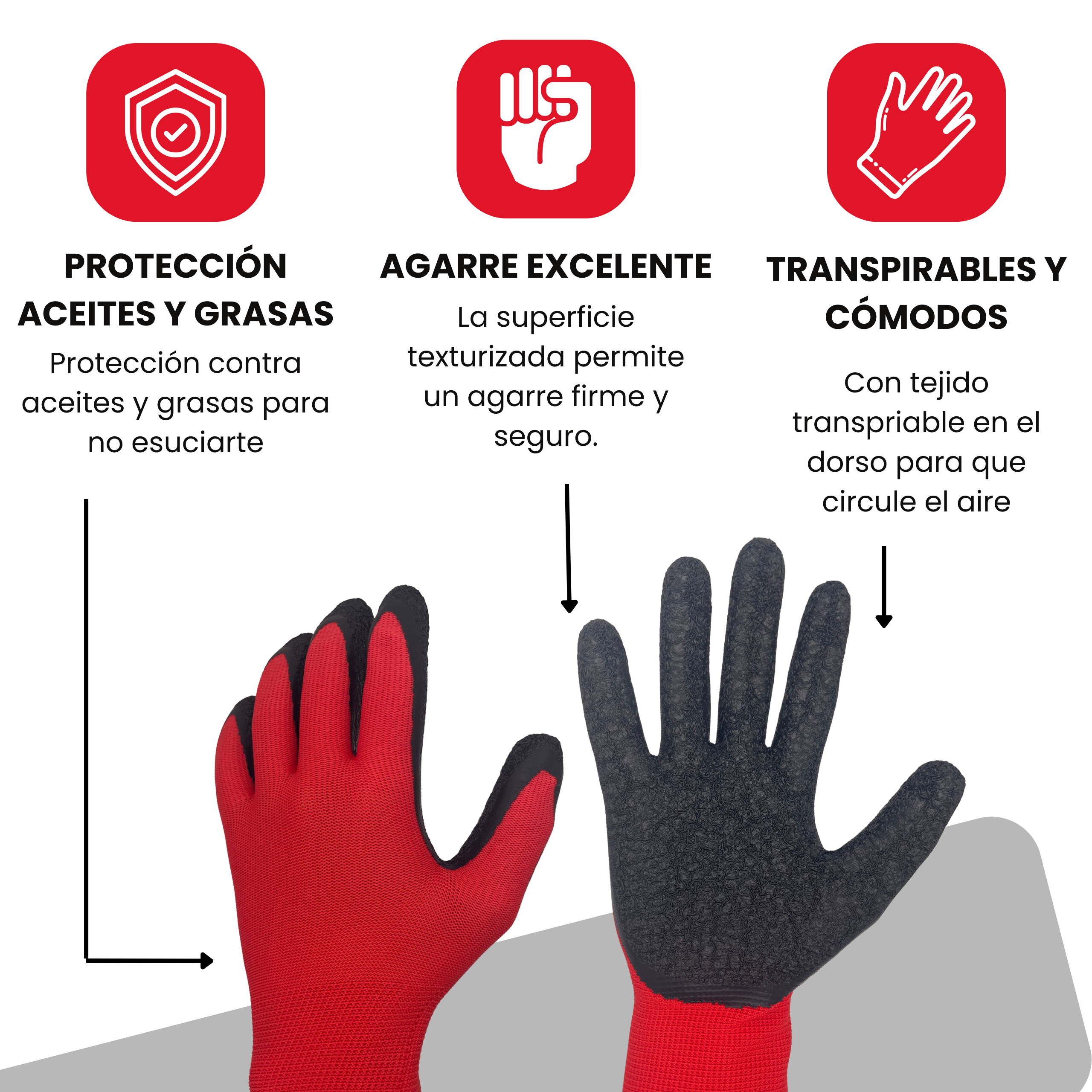 Pack de guantes anticorte trabajo x12