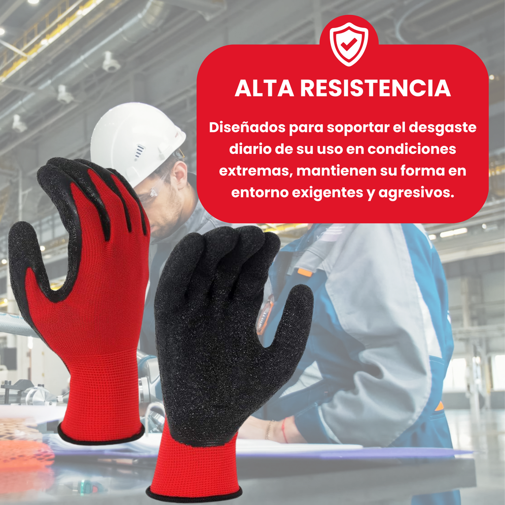Pack de guantes anticorte trabajo x12