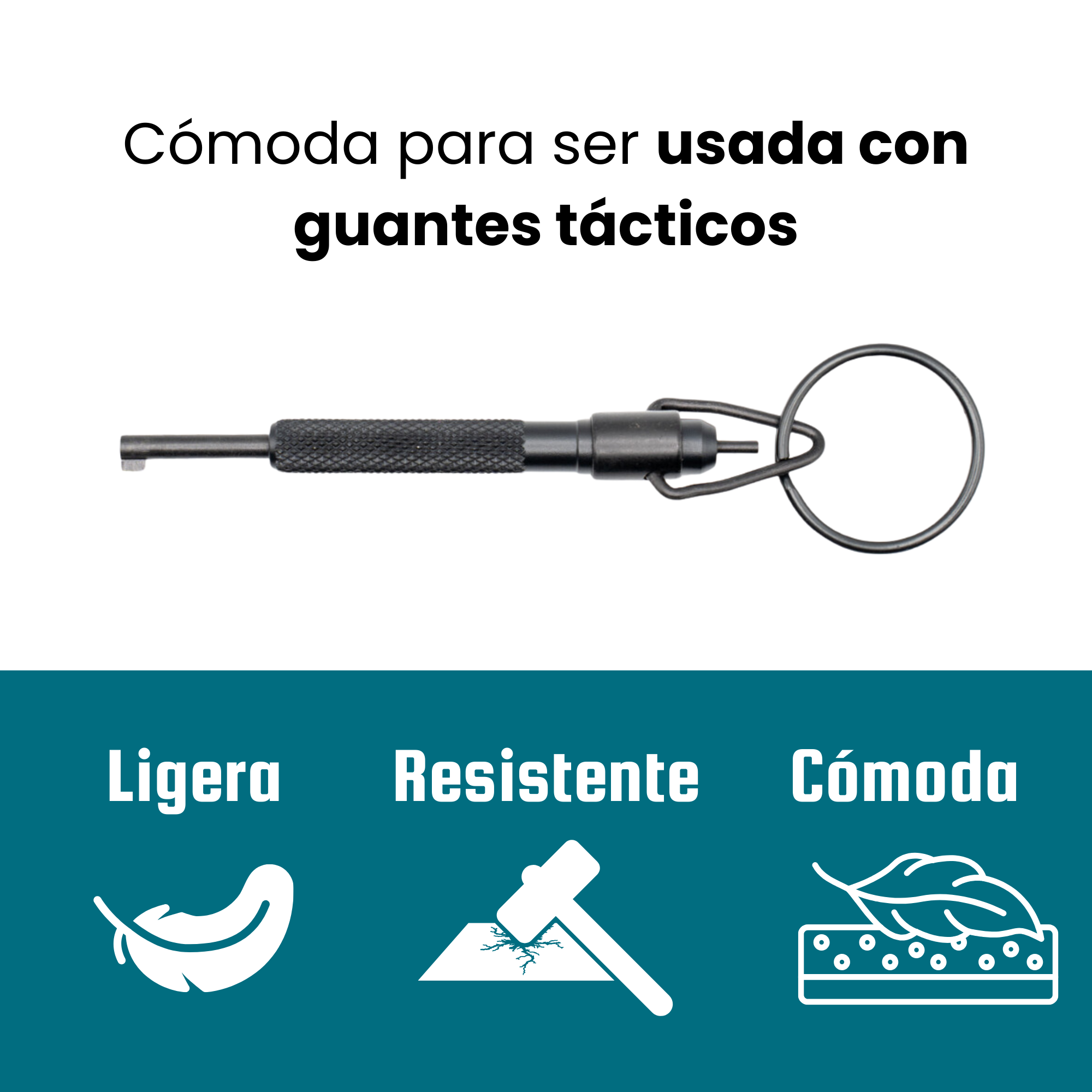 Llave de esposas policiales corta