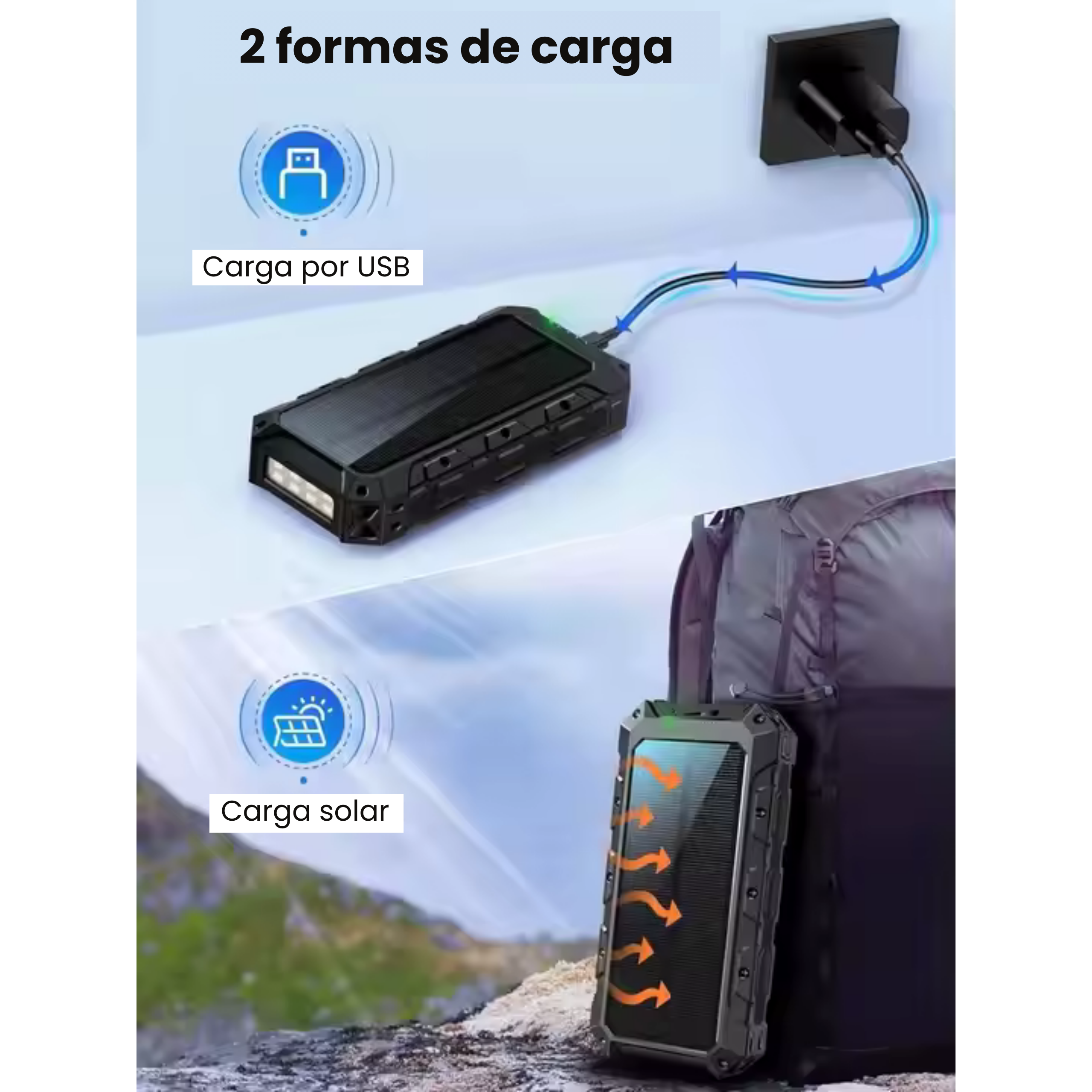 Cargador de móvil solar