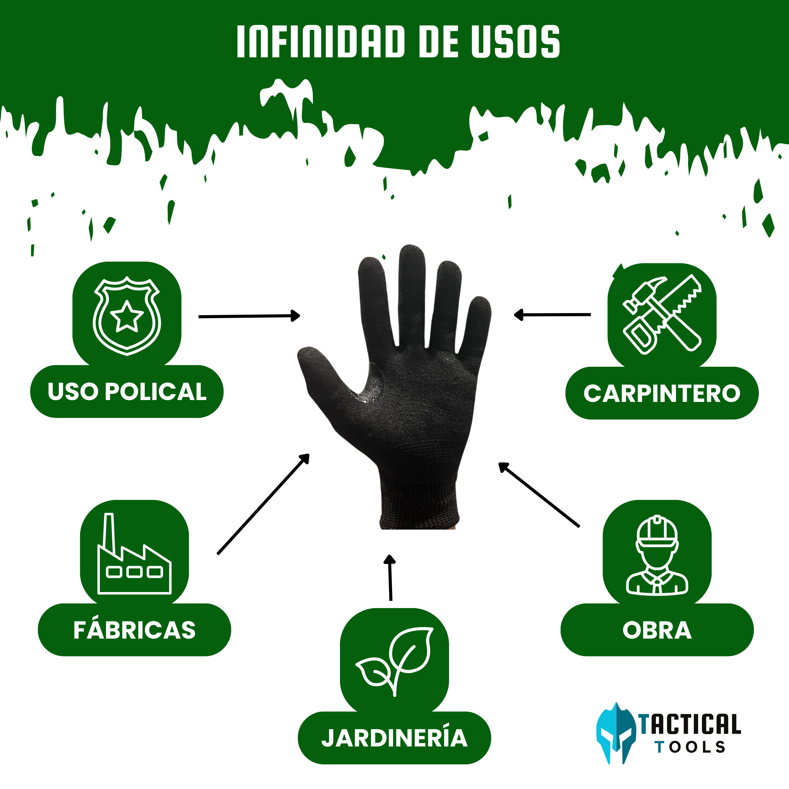 Guantes tácticos anticorte integral